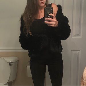 NEW PHOTOS! Vintage black fur coat